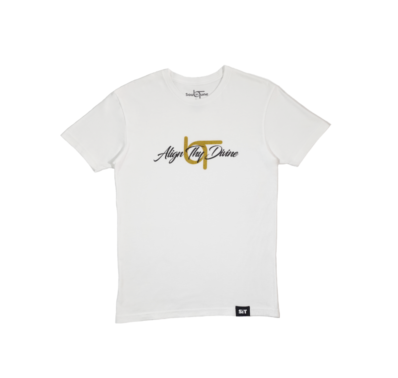 A white t-shirt with the logo of los angeles lakers.